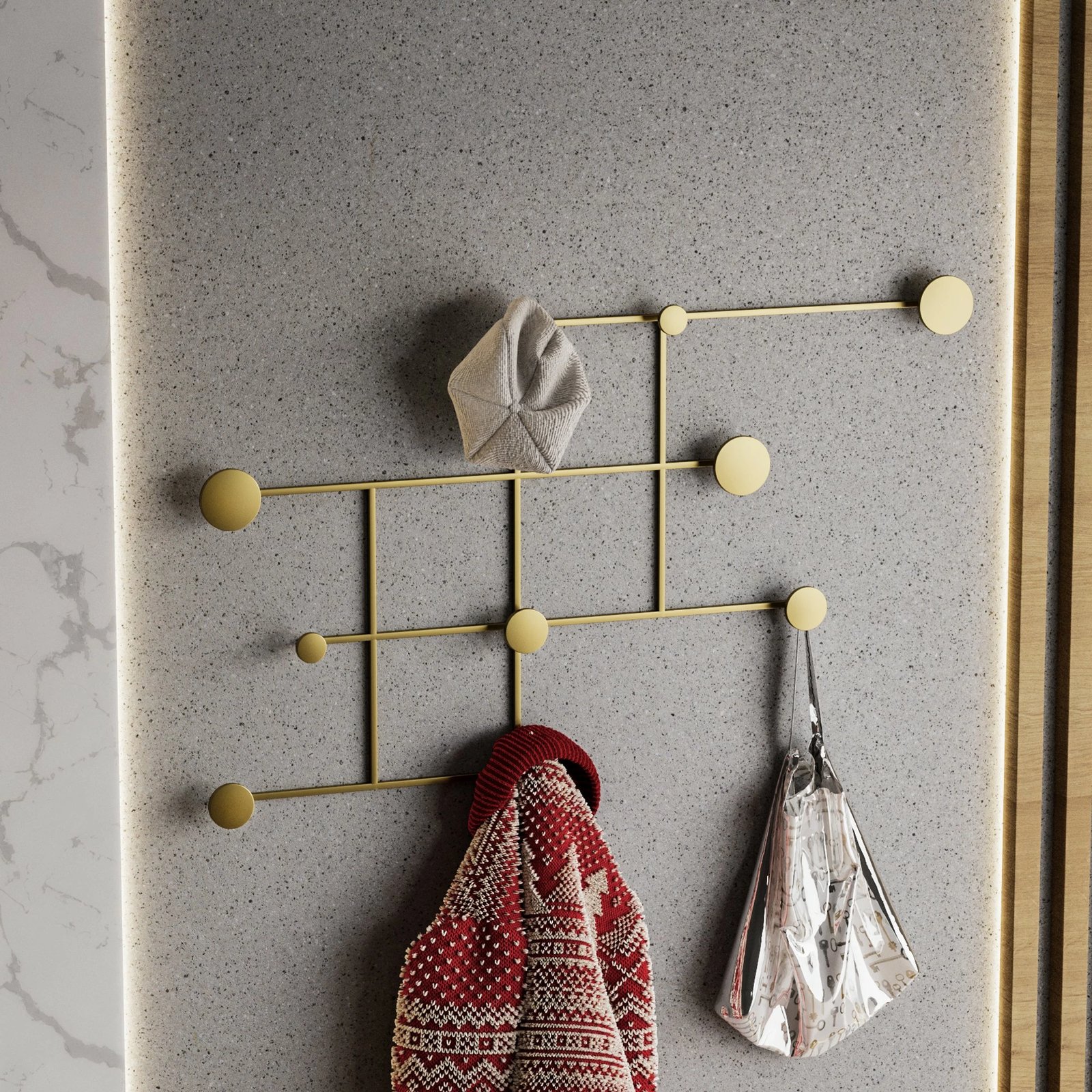 Varëse muri metalike Wallity, Fatara-A, ngjyrë ari