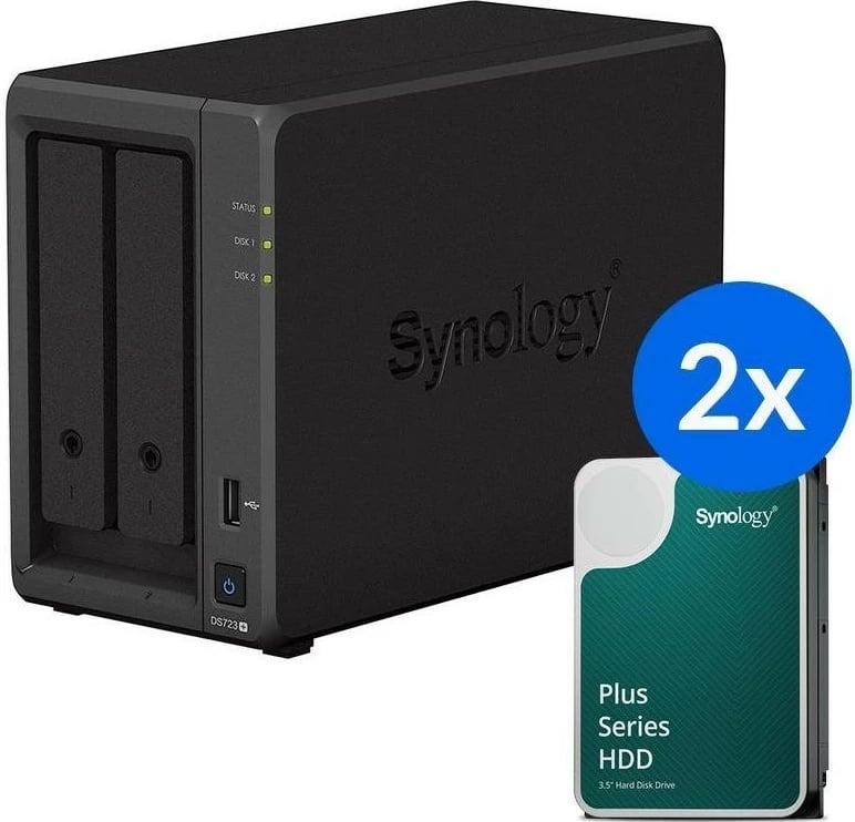 NAS Synology DS723+ 2x HAT3310-12T 2x 12TB