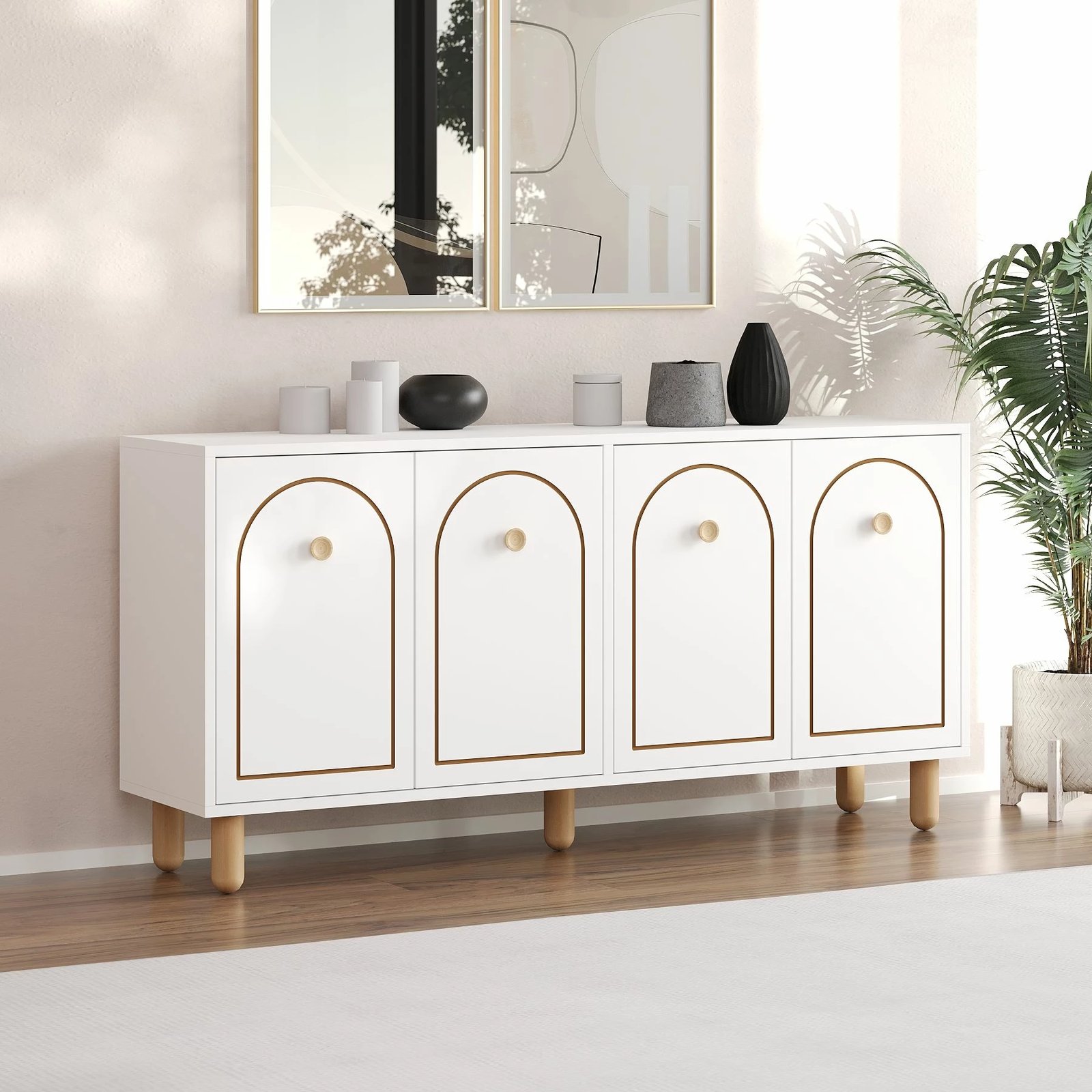 Konsol Skye Decor, e bardhë, Mıdmod