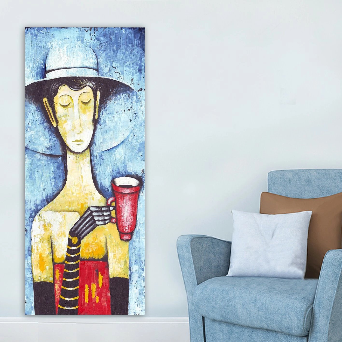 Pikturë dekorative në kanavacë, shumëngjyrëshe, DKY232607913_50120, 50x120cm