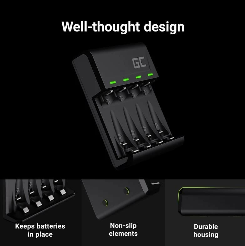 Karikues baterish Green Cell GC VitalCharger GRADGC01, AA/AAA, Ni-MH, i zi