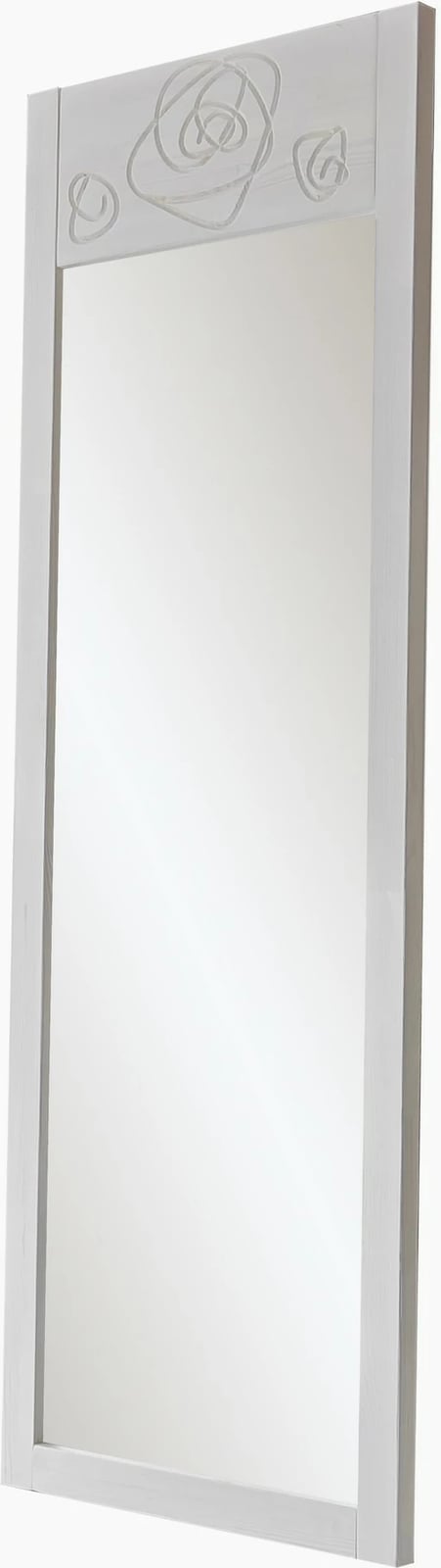 Pasqyrë e gjatë Cheval, dekor trëndafili, e bardhë, Skye Decor