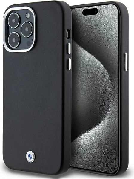Mbështjellës BMW Signature Wrapped Metal MagSafe për iPhone 15 Pro Max, i zi