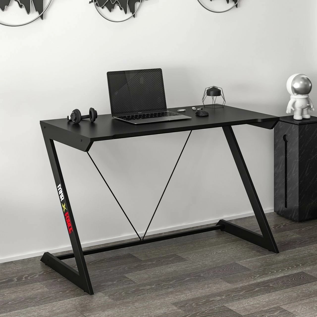 Tavolinë gaming Skye Decor, e zezë