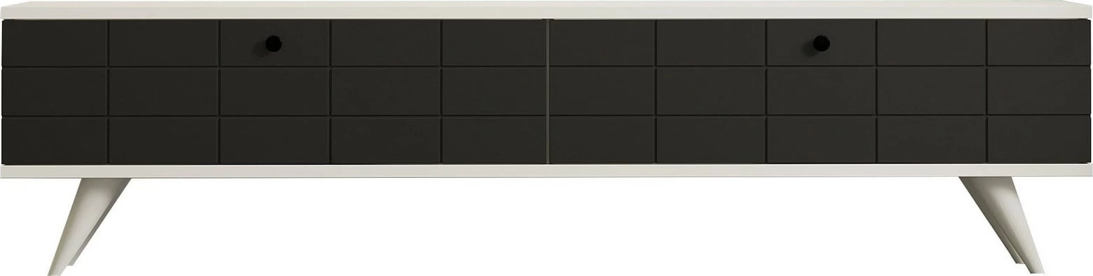 Komodë TV Hanah Home, ngjyrë alberi-antracit, e bardhë