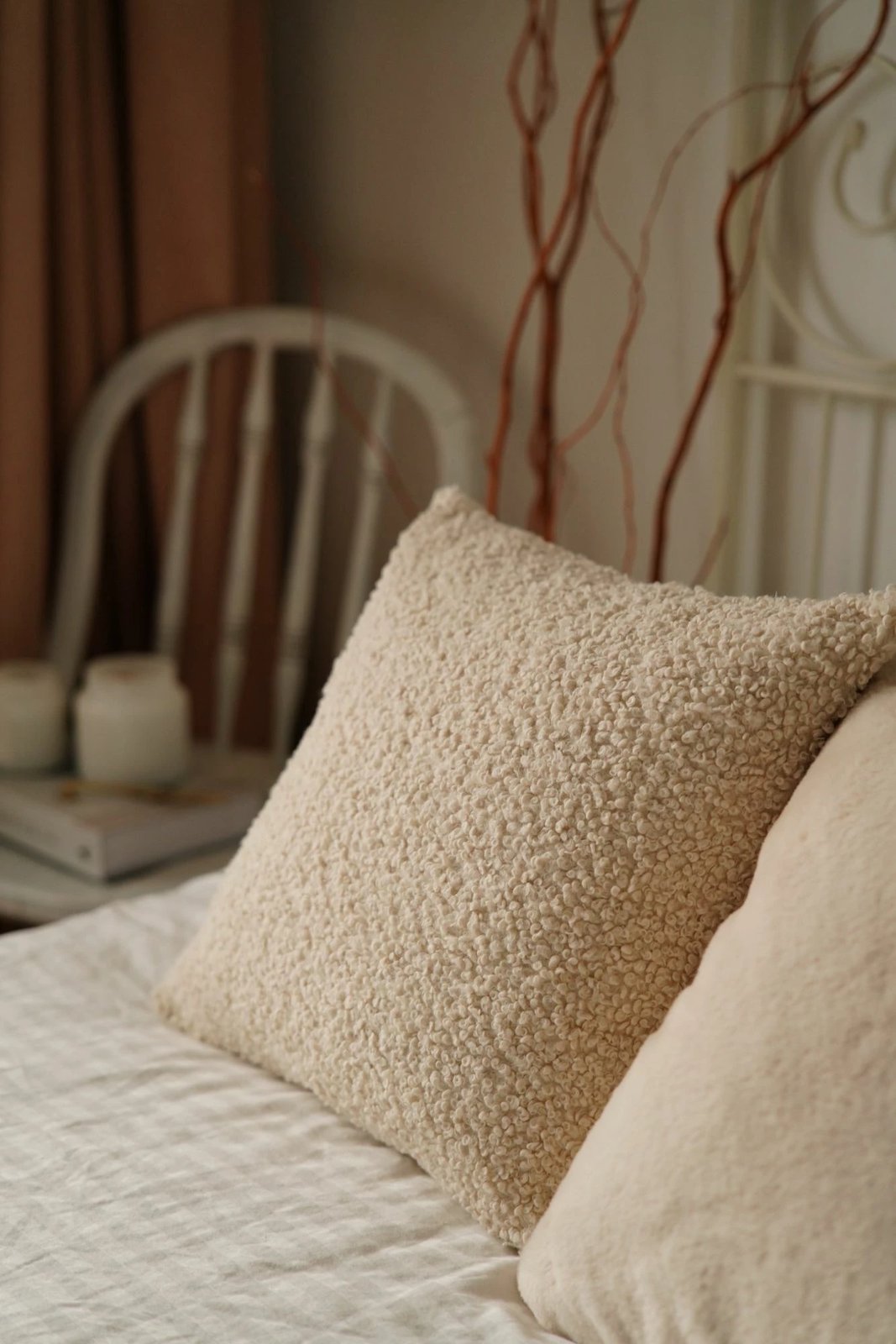 Jastëk mbulesë, Teddy, bezhë, Evila Originals, 43x43cm