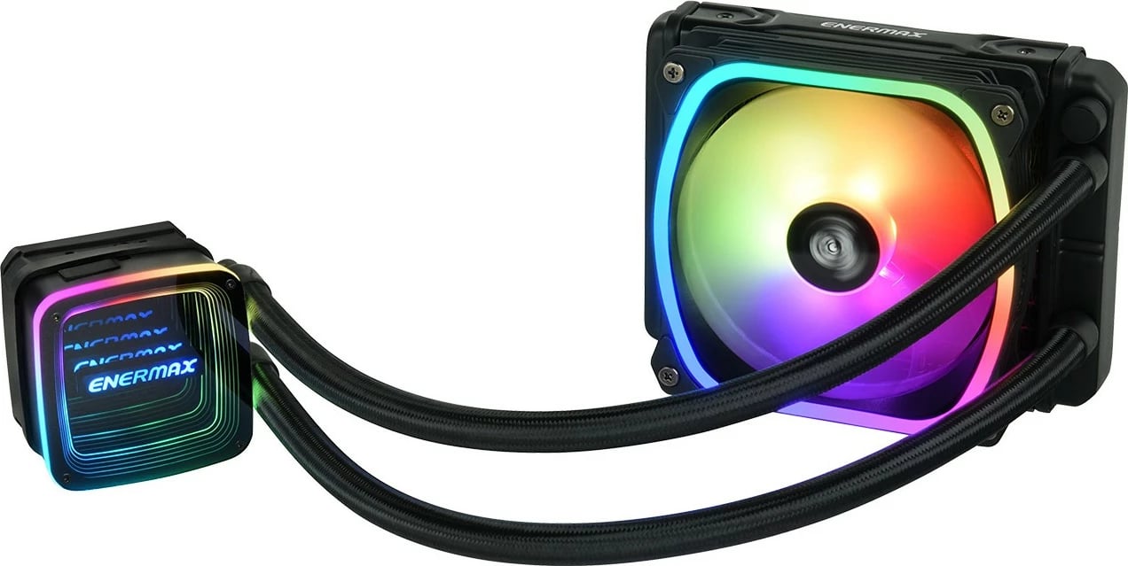 Ftohës uji Enermax Aquafusion ADV ELC-AQFA120-SQA, 120mm, RGB, i zi