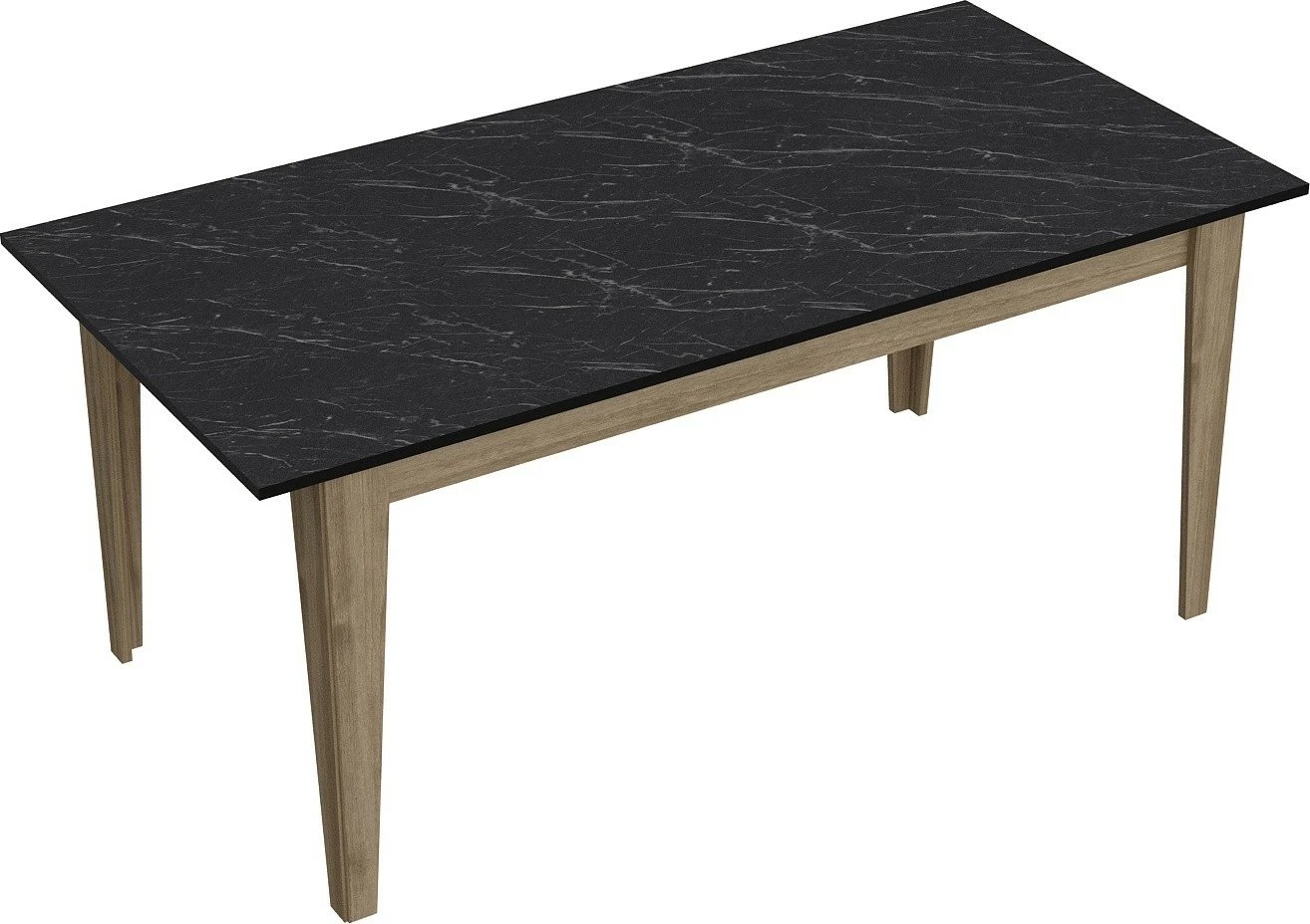 Tavolinë ngrënieje Hanah Home, Lorenz, ngjyrë arre dhe e zezë