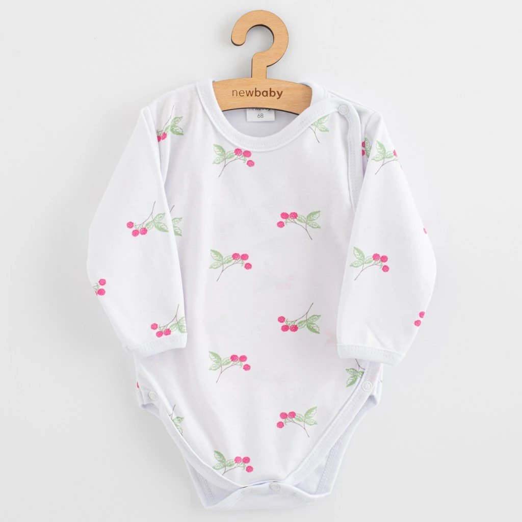 body bebe New Baby Classic II, mëngë të gjata, 100% pambuk, madhësi 56 (0-3m), rozë