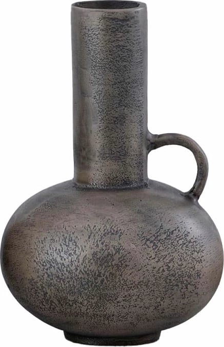 Vazo STEEL SHINE, alumin, ngjyrë gri antike, 18x18x27cm