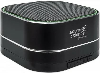 Altoparlant Bluetooth MANHATTAN Sound Science Metallic LED, Bluetooth 5.0, mikrofon, FM radio, MicroSD, zi