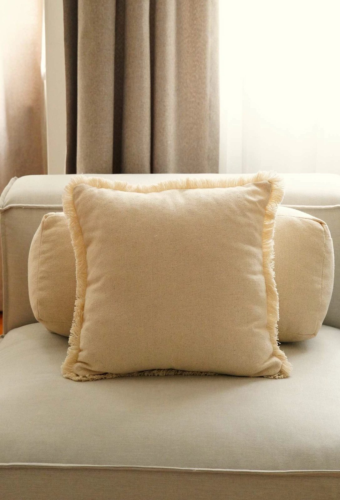 Jastëk mbulesë, ngjyrë bezhë, Evila Originals, KET005, 43x43cm