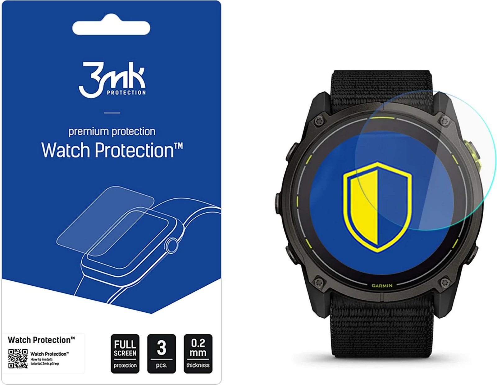 Xham mbrojtës hibrid 3mk Protection FlexibleGlass për Garmin Enduro, 3 copë