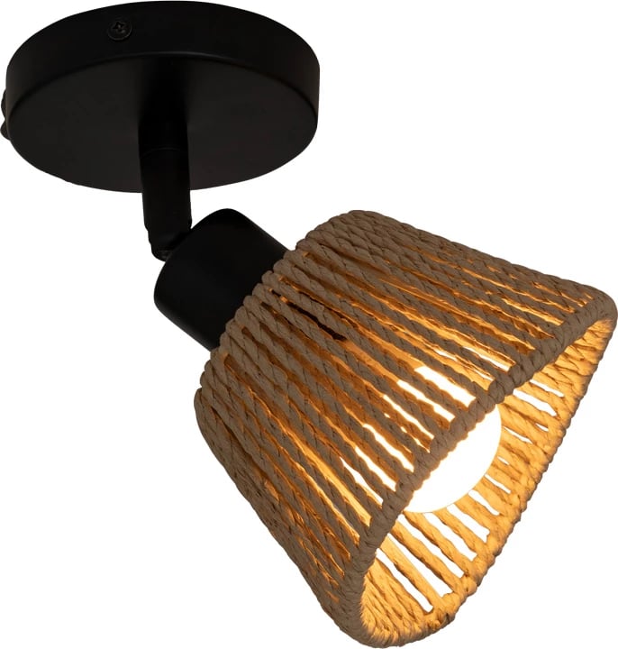 Llambë muri Hender, natyrale-e zezë, D10x19.5cm