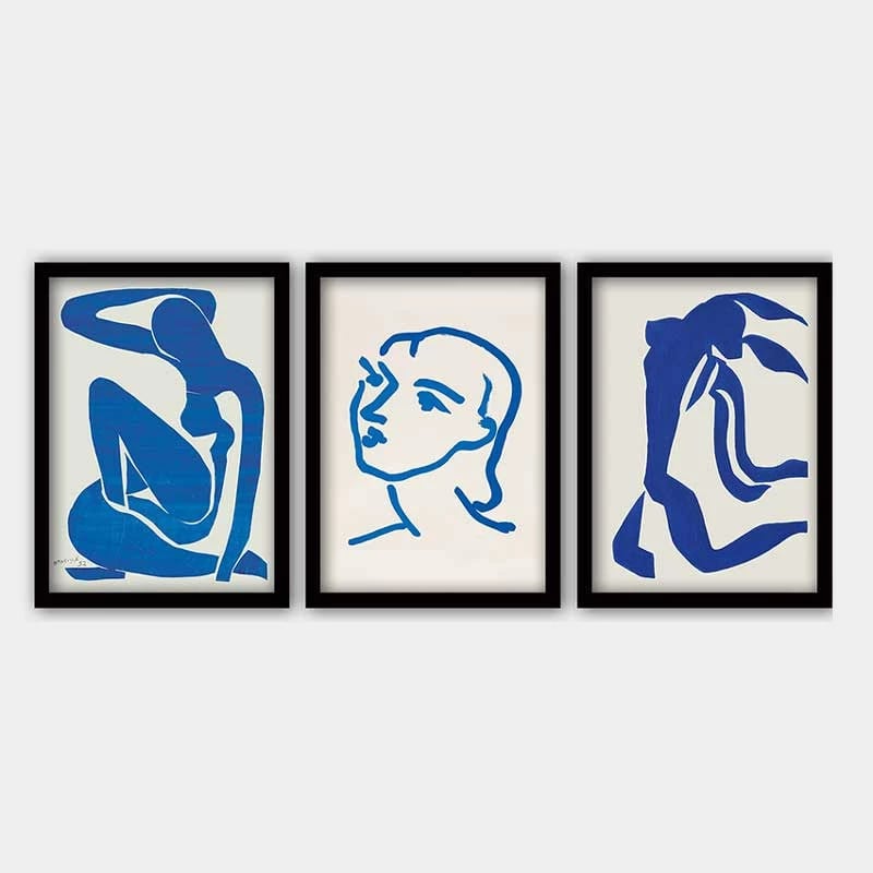 Pikturë dekorative me kornizë (3 copë), Wallity, 3SC_UN024616_3545