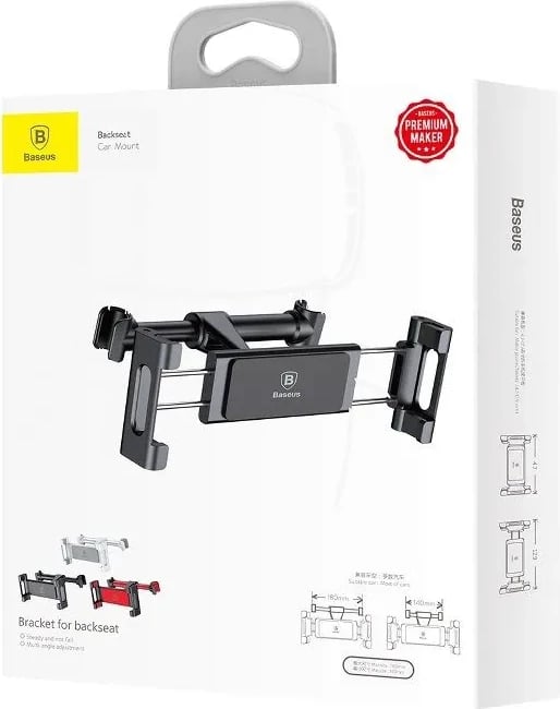Mbajtës tabletë Baseus Backseat Car Mount SUHZ-01, për mbështetëse koke, i zi