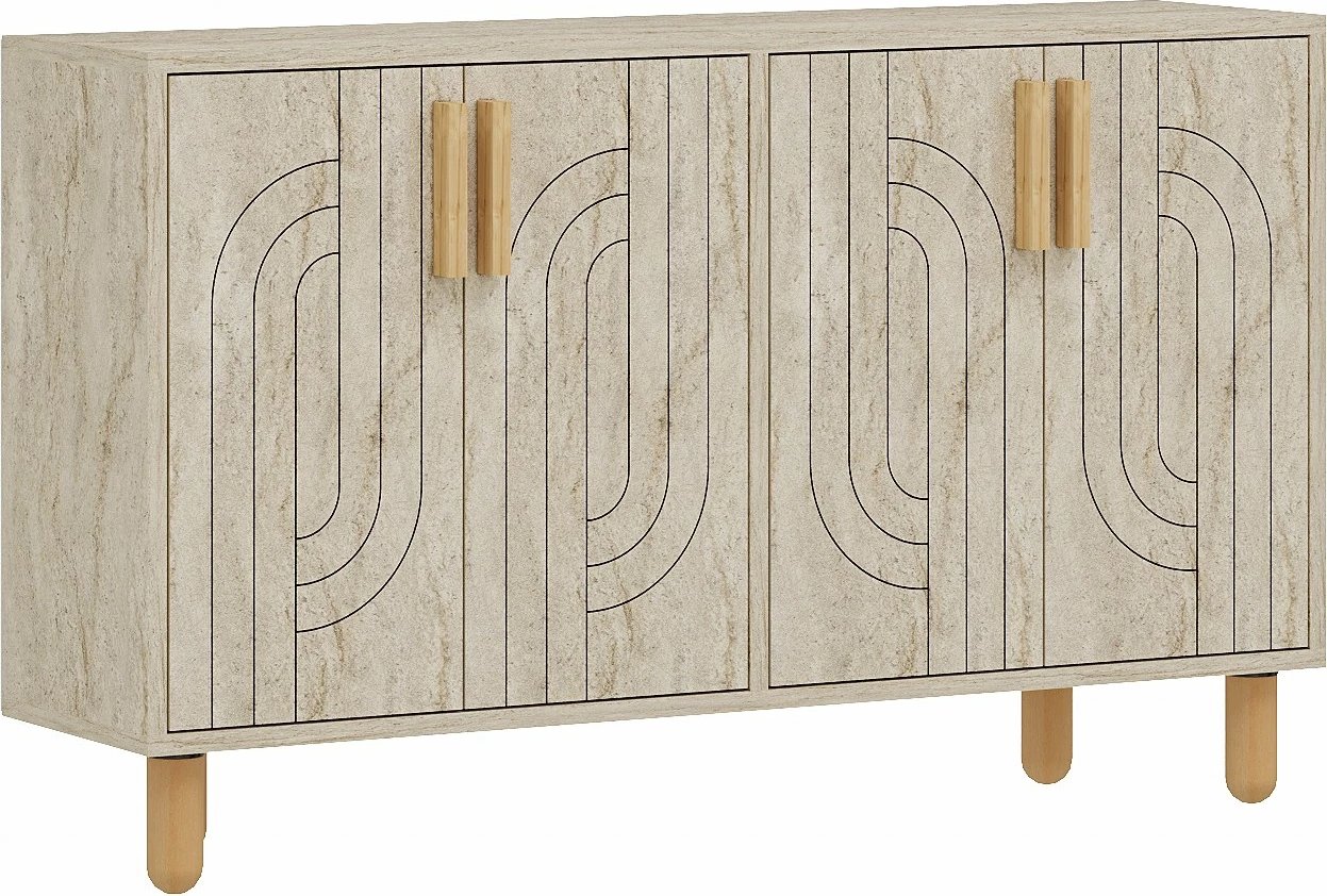 Konsol Skye Decor, ngjyrë travertine, Rodney