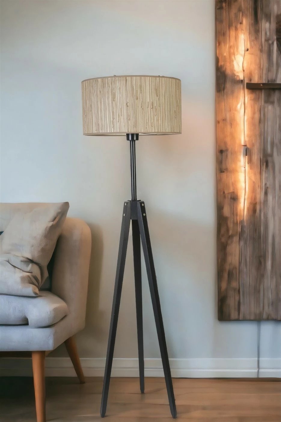 Llambë dyshemeje Opviq, 8831-2, ngjyrë lisi dhe e zezë