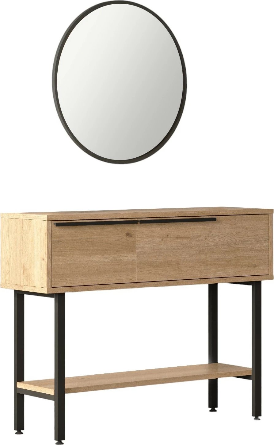 Bufe Hanah Home, On12-S, ngjyrë arre, me pasqyrë