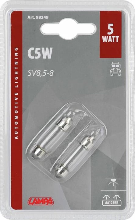 Lampa 24v 5w 35mm Sulf Sv8,5-8 Blis
