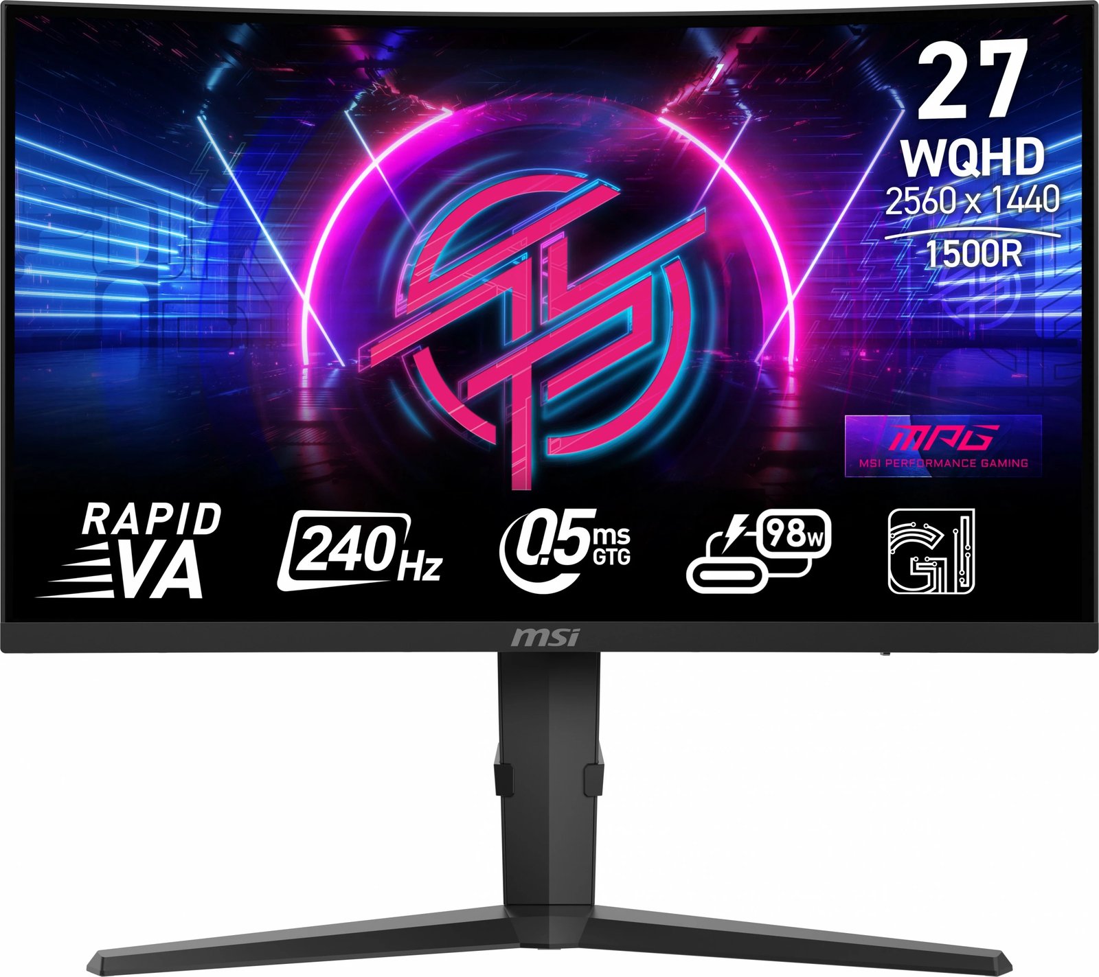 Monitor gaming MSI MPG 275CQRXFDE 27 inç, 240Hz, QHD, i lakuar