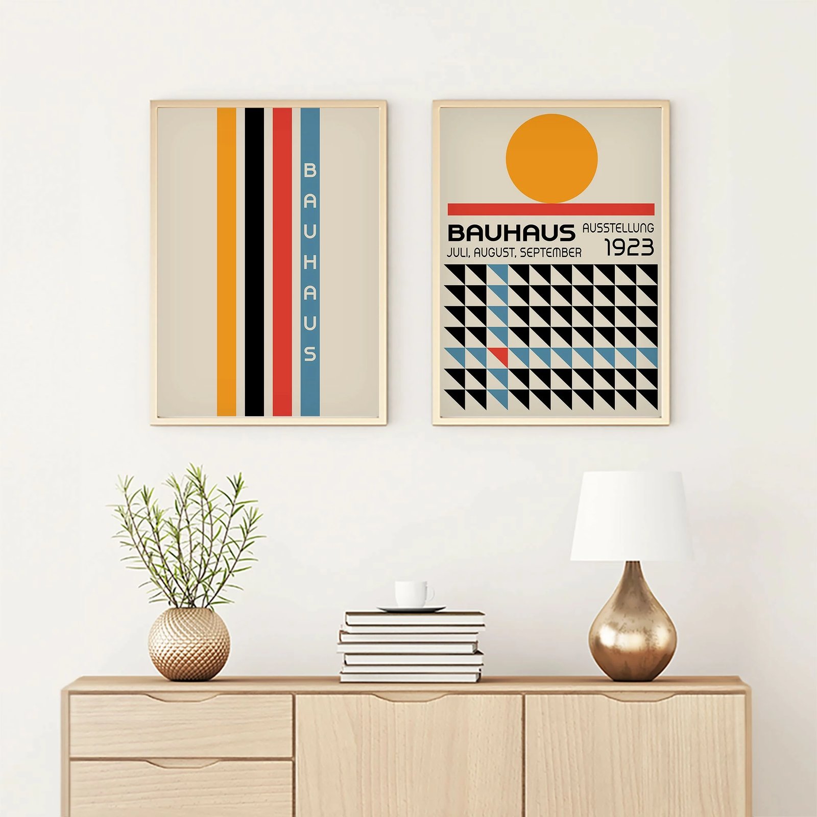 Pikturë dekorative me kornizë, 2 copë, MDF, Wallity, Huhu245, shumëngjyrëshe, 50x70cm