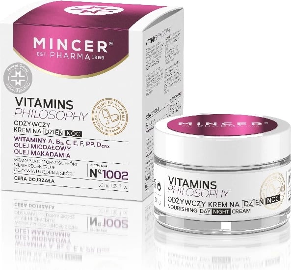Krem fytyre për femra Mincer Pharma Vitamins Philosophy Nourishing Day/Night Cream No.1002, 50ml