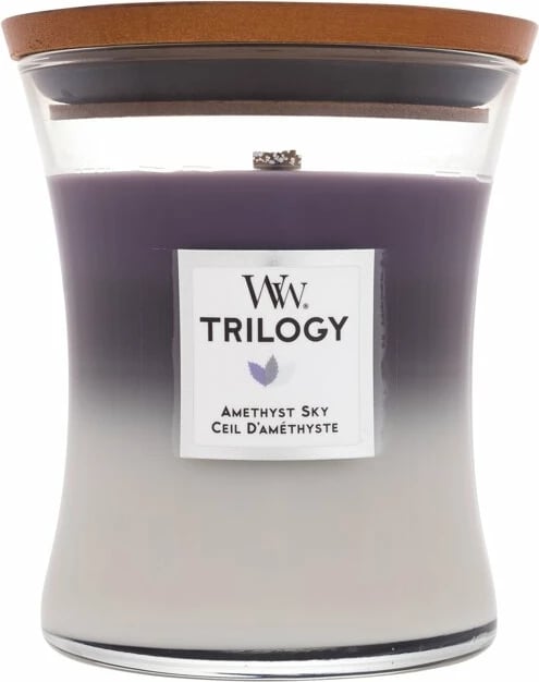 Qiri aromatik WoodWick Trilogy Amethyst Sky 275g
