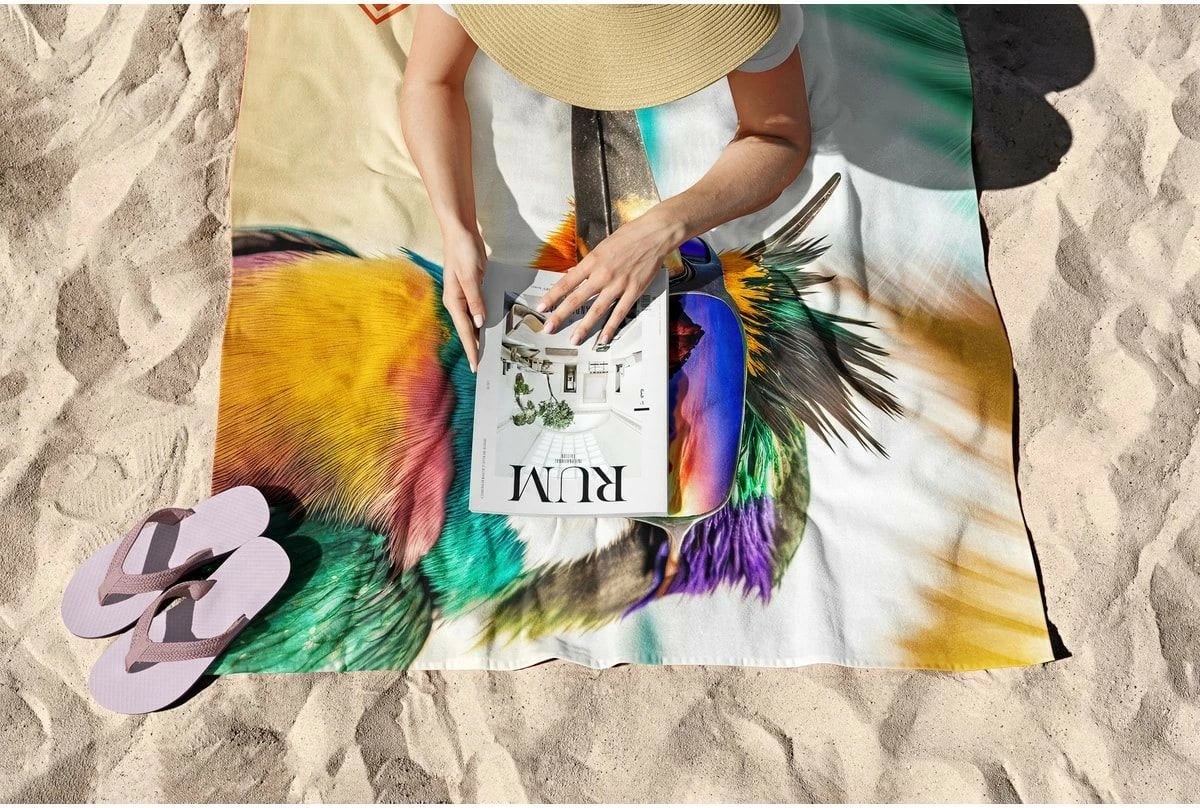 Peshqir plazhi Mijolnir, Flying Academi, 90x150cm, shumëngjyrësh