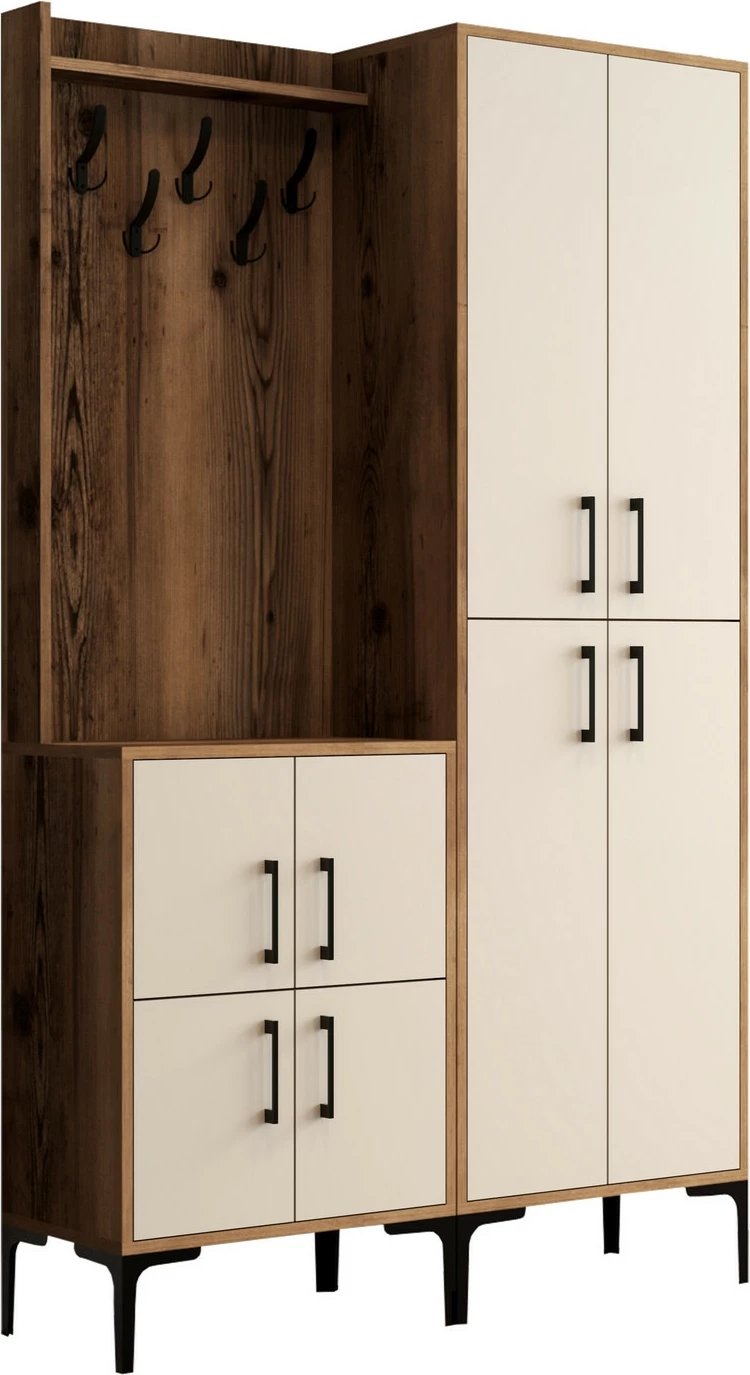 Stendë për korridor, ngjyrë arre dhe krem, Berlin BA