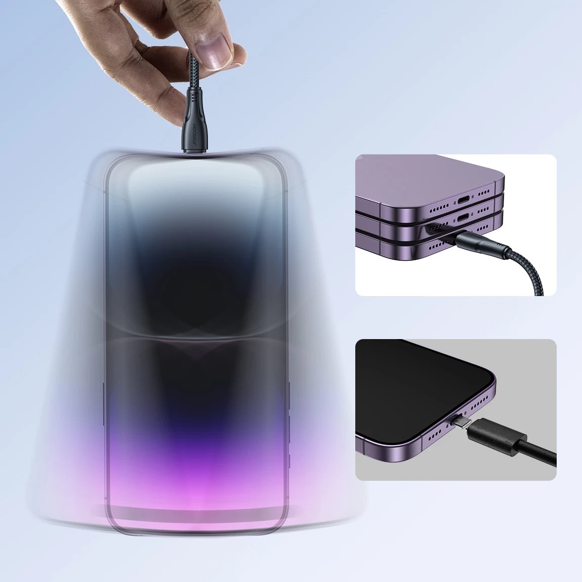 Kabllo Joyroom Surpass Series A11, USB-A në Lightning, 2m, 2.4A, e zezë