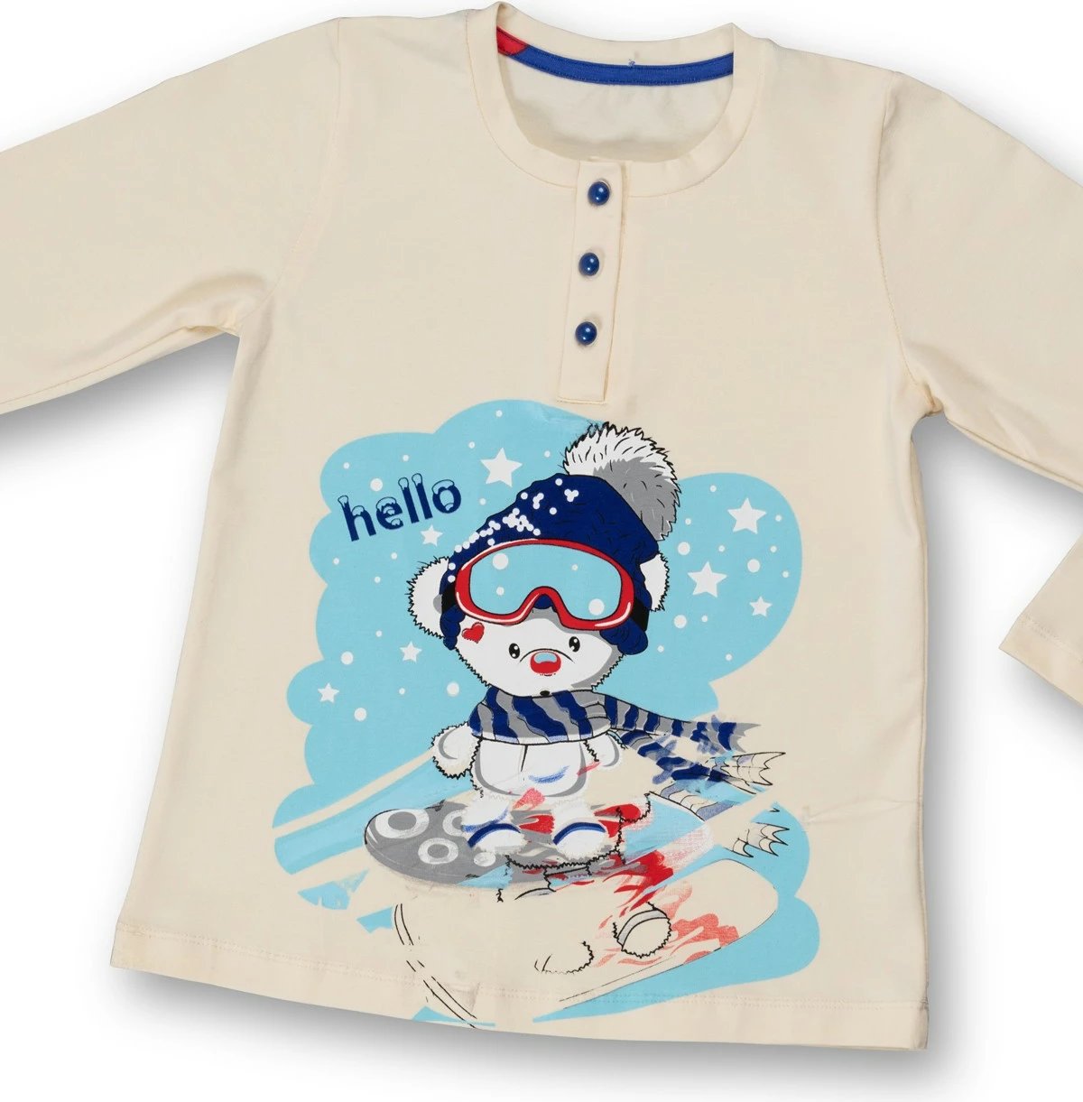 Pizhama për fëmijë Jumeon, 002-000718002, ngjyrë blu e errët