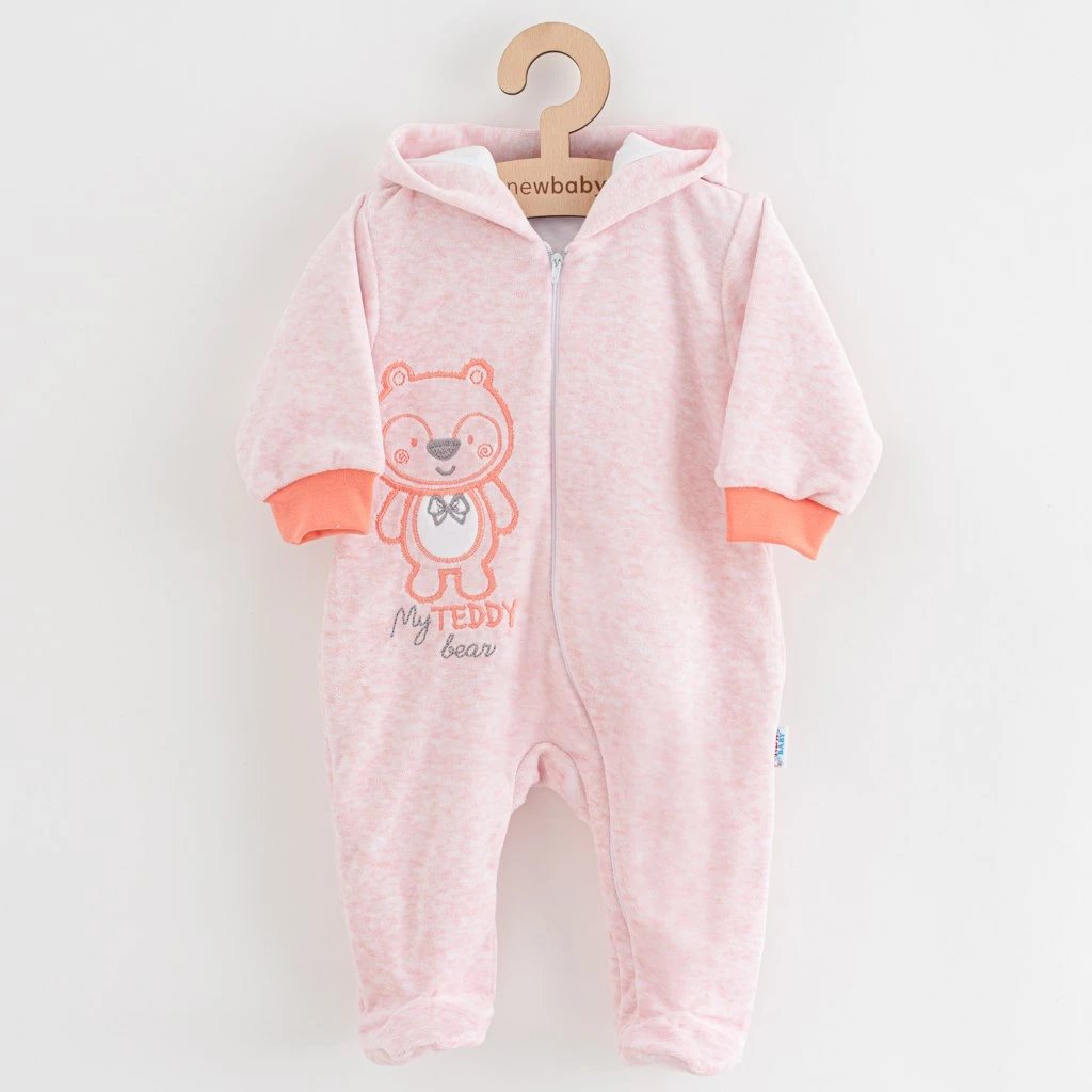 Kombinezon bebi me kapuç, NEW BABY Sweetheart, madhësi 74 (6-9 muaj), rozë
