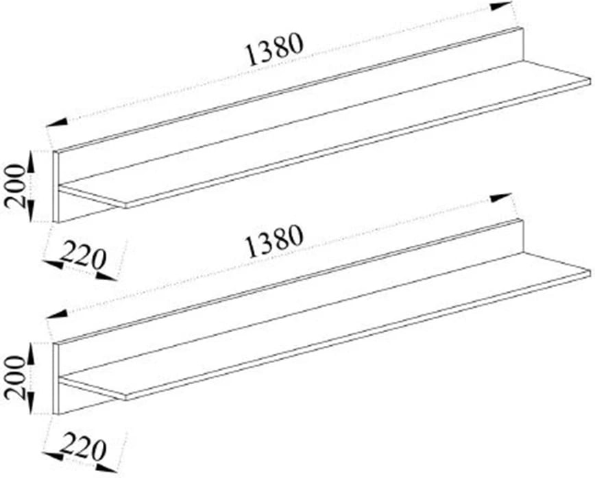 Set elementesh muri Lovis, ngjyrë sonoma, 240x42x200
