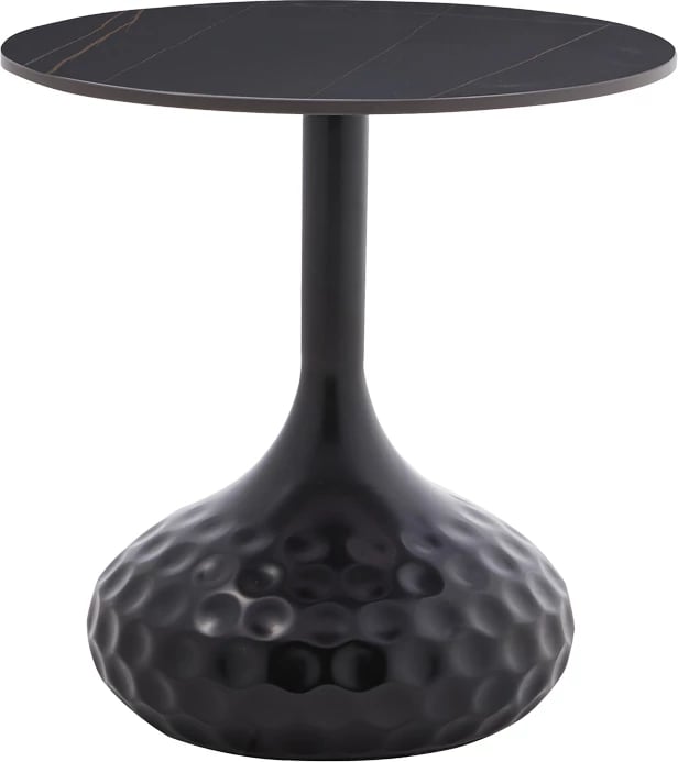 Tavolinë kafeje Fabron Inart gur i sinterizuar i zi D50x52cm