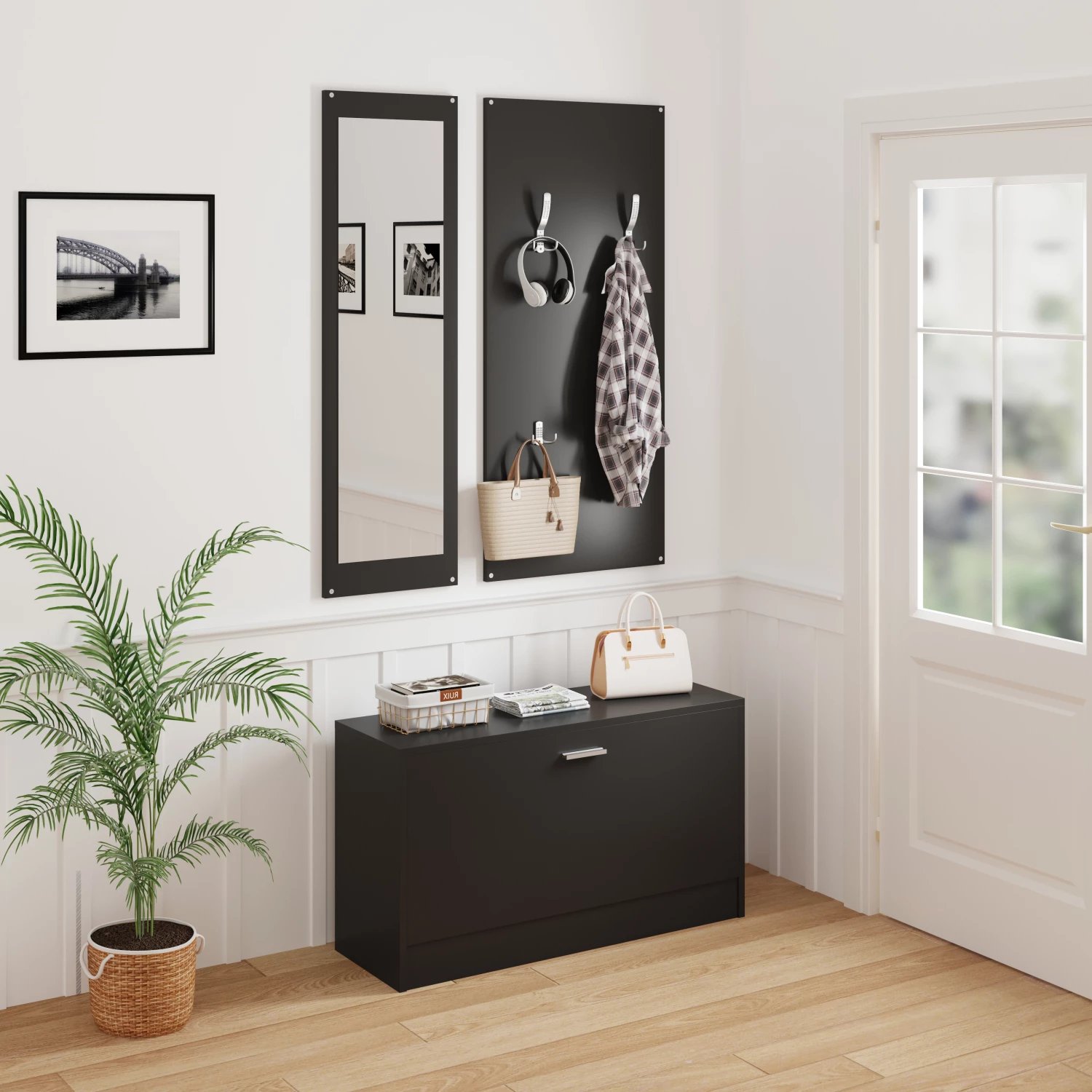 Set hyrje me pasqyrë VERN FH2476.02 melaminë ngjyrë wenge 80x27x175Hcm