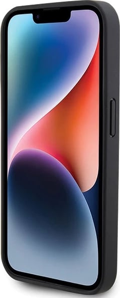 Mbështjellës Ferrari Quilted Metal Logo për iPhone 15 Pro, i zi