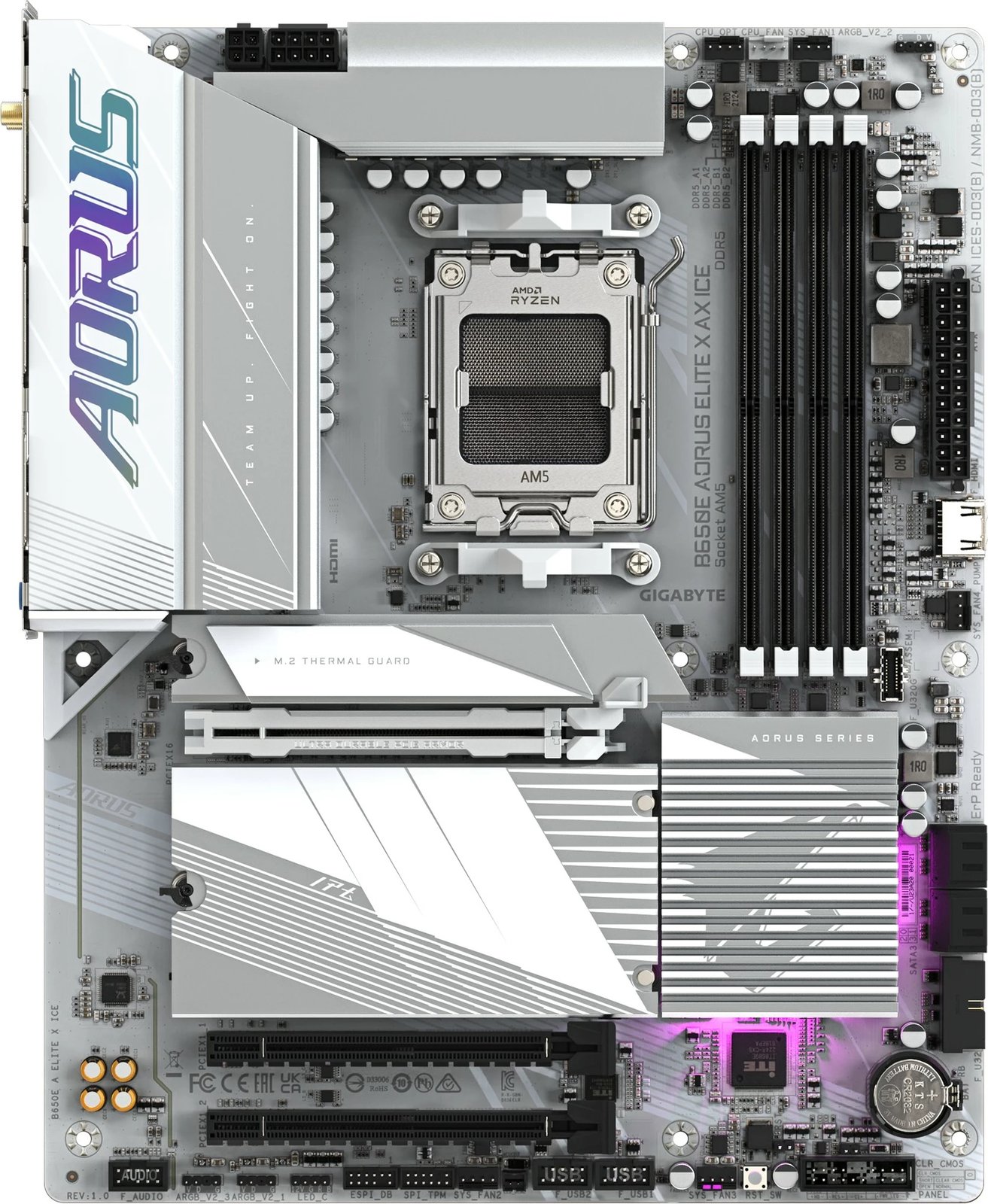 Pllakë amë Gigabyte B650E AORUS ELITE X ICE, Socket AM5, DDR5, e bardhë