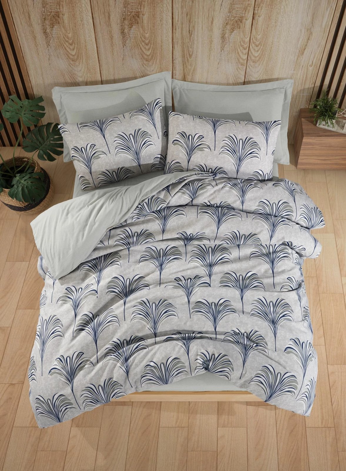 Set mbulesë për jorgan Super King, L'essentiel, Santo, ngjyrë kaltër