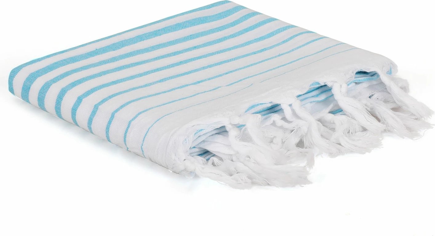 Peshqir plazhi Fouta, ngjyrë turquoise, Mijolnir, Golge