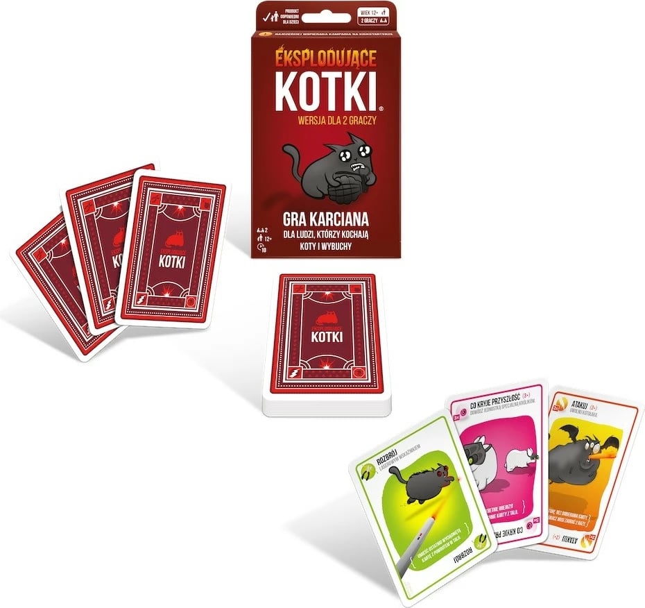 Lojë letra Rebel Exploding Kittens, për 2 lojtarë, 32 letra