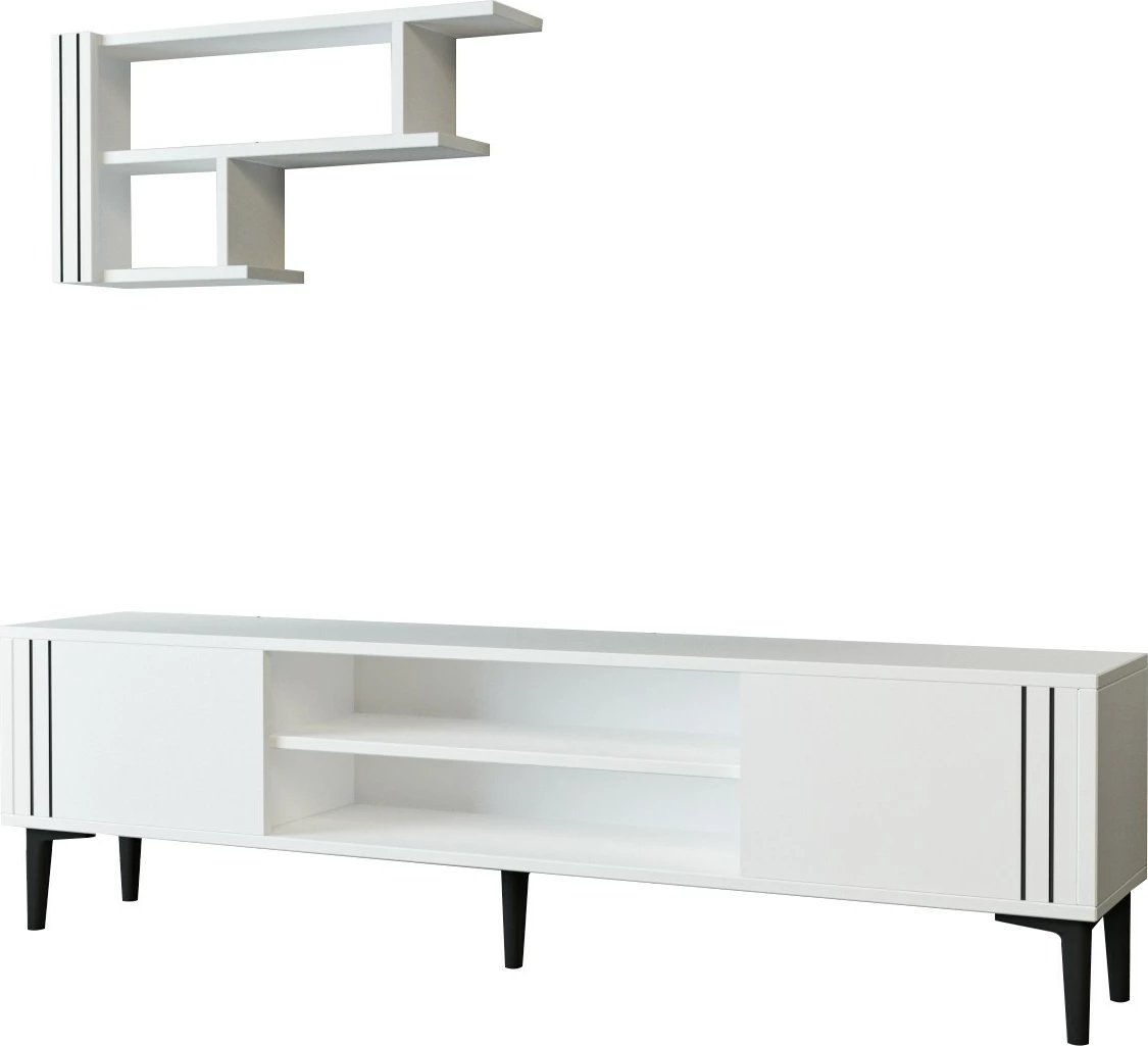 Set komodë TV Hanah Home, ngjyrë e bardhë, Snow