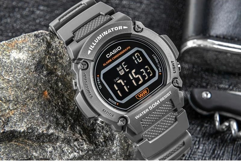 Orë dore për meshkuj CASIO, gri