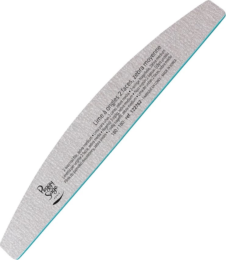 Lima për thonj Peggy Sage Double-sided Half-Moon 180/180, 1 copë