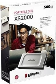SSD i jashtëm Kingston XS2000, 2000GB, USB 3.2 Gen2x2, i zi/argjend