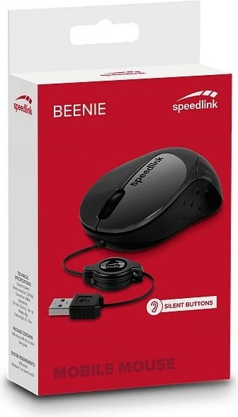 Maus Speedlink Beenie, 1200 DPI, USB, i zi