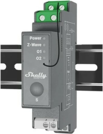 Smart switch Shelly Qubino Wave Pro 2, 2 kanale, Gri