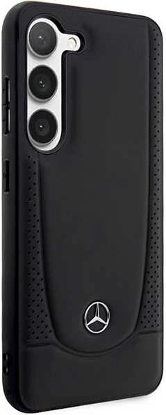 Mbështjellës Mercedes Urban Line për Samsung Galaxy S23 FE, lëkurë, i zi