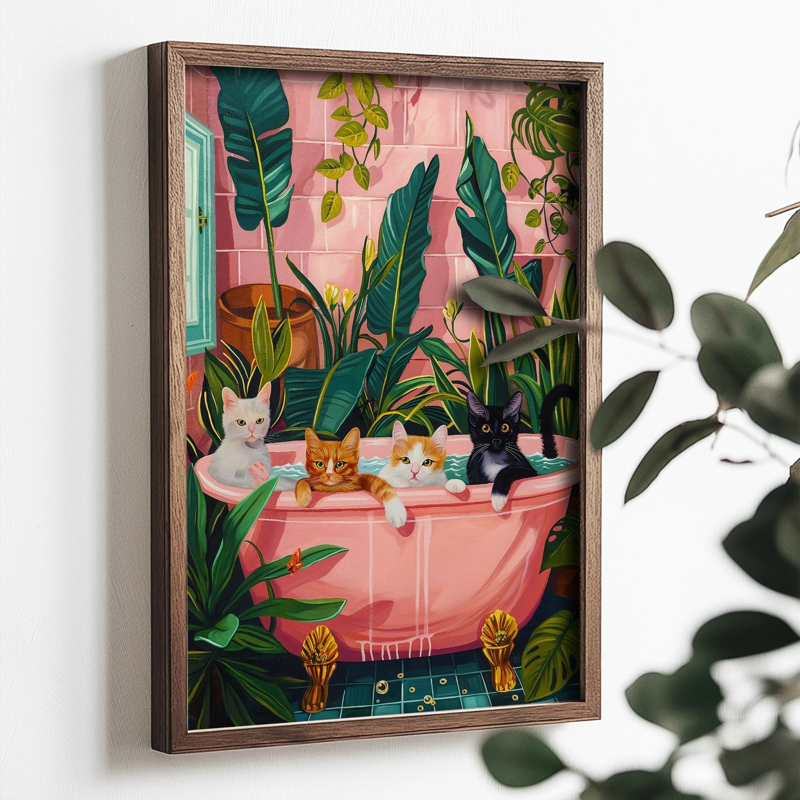 Pikturë dekorative me kornizë MDF, Wallity, shumëngjyrëshe, TUN075-L