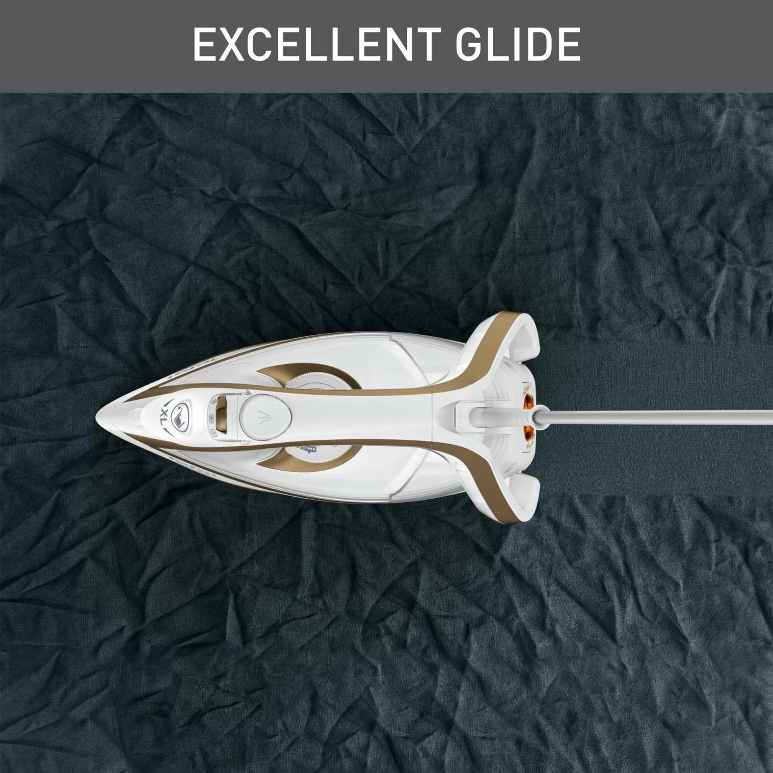 Hekur me avull, Tefal Puregliss FV8042E0, 2900W, 50 g/min, fikje automatike, e bardhë/ari